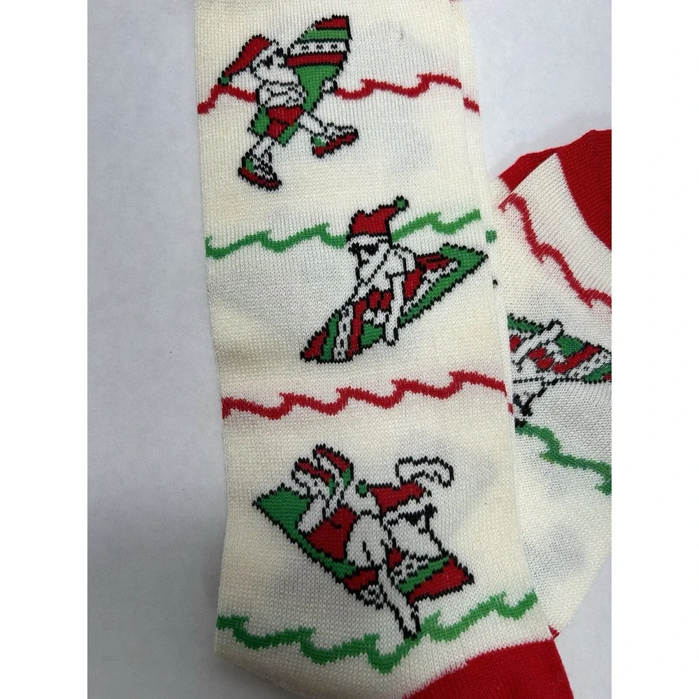Surfin Santa men's dress socks 1‎ pair NWOT with flaw